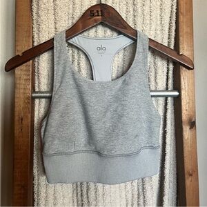 ALO Yoga Light Gray Sports Bra